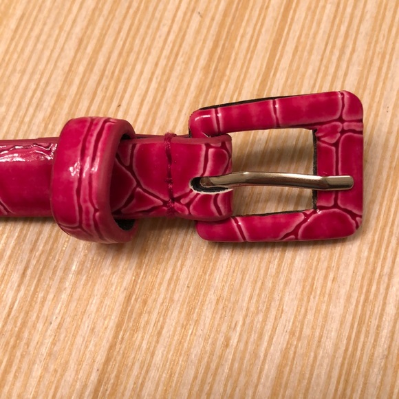 Pink Faux Animal Skin Belt - Picture 3 of 4